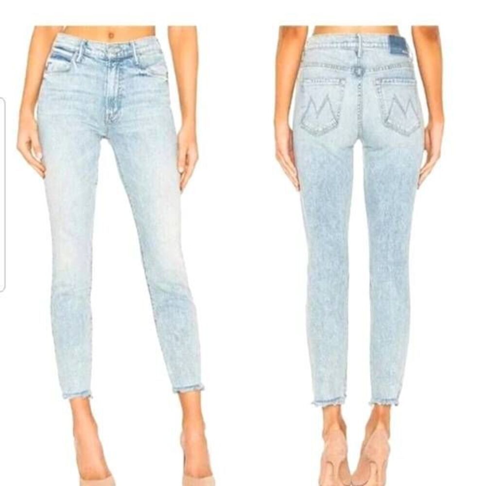 Mother Superior Denim The Stunner Ankle Chew Slim Jeans Walking on Water SZ 31